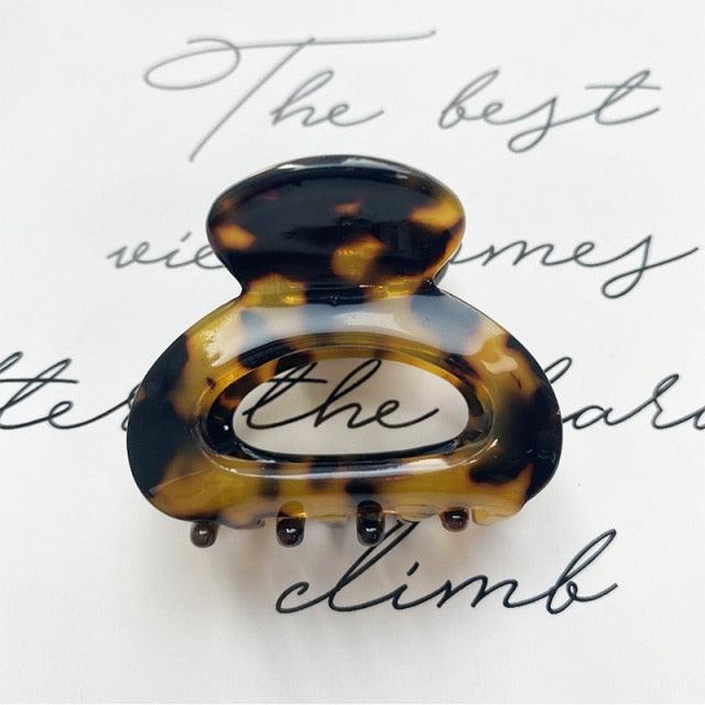 Sweet Mini Acetate Hair Clip for Women Girls Hair Claw Chic Barrettes Crab Hairpins