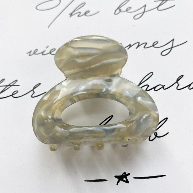 Sweet Mini Acetate Hair Clip for Women Girls Hair Claw Chic Barrettes Crab Hairpins