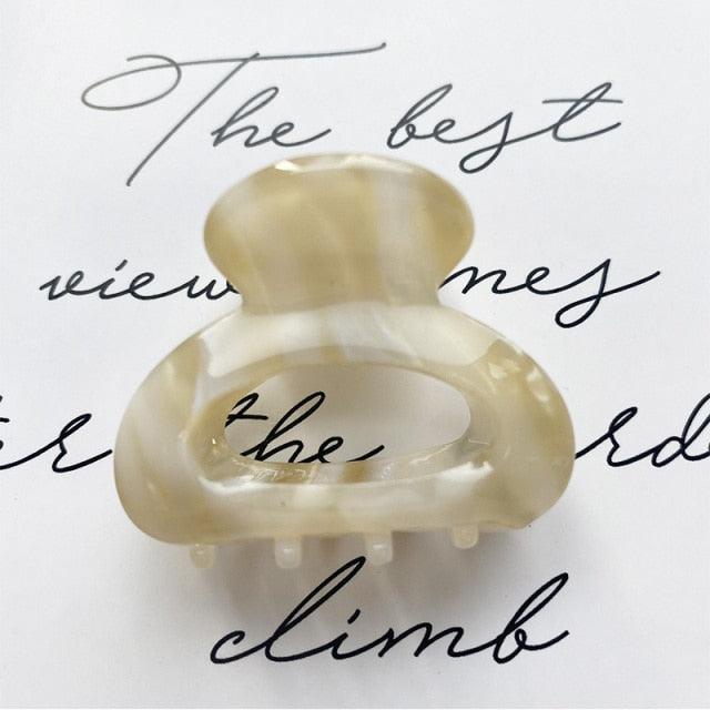 Sweet Mini Acetate Hair Clip for Women Girls Hair Claw Chic Barrettes Crab Hairpins