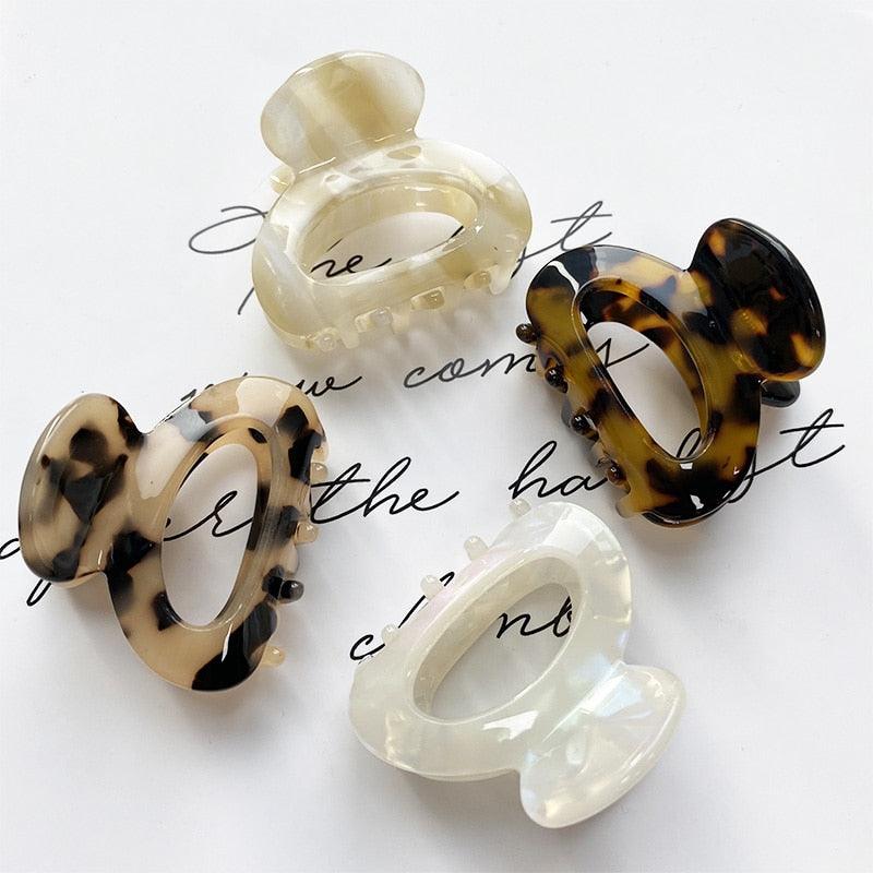 Sweet Mini Acetate Hair Clip for Women Girls Hair Claw Chic Barrettes Crab Hairpins