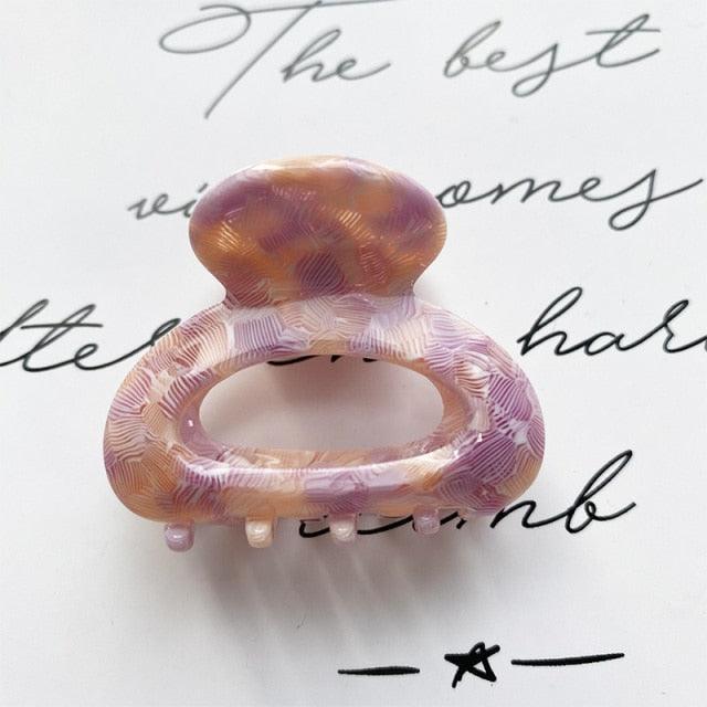 Sweet Mini Acetate Hair Clip for Women Girls Hair Claw Chic Barrettes Crab Hairpins