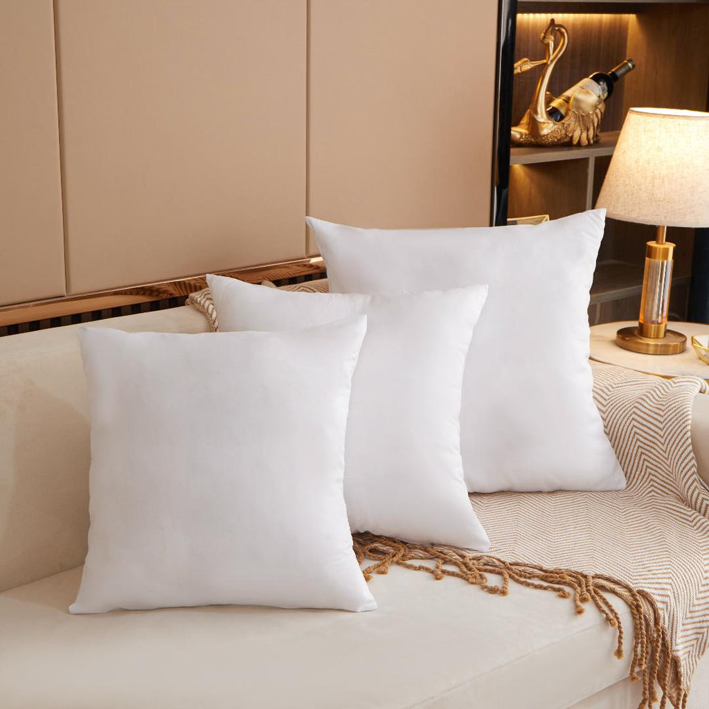 4pcs Throw Pillow Inserts, Square Cushion Inner Soft Fluffy Plump Stuffer Cushion Pillow