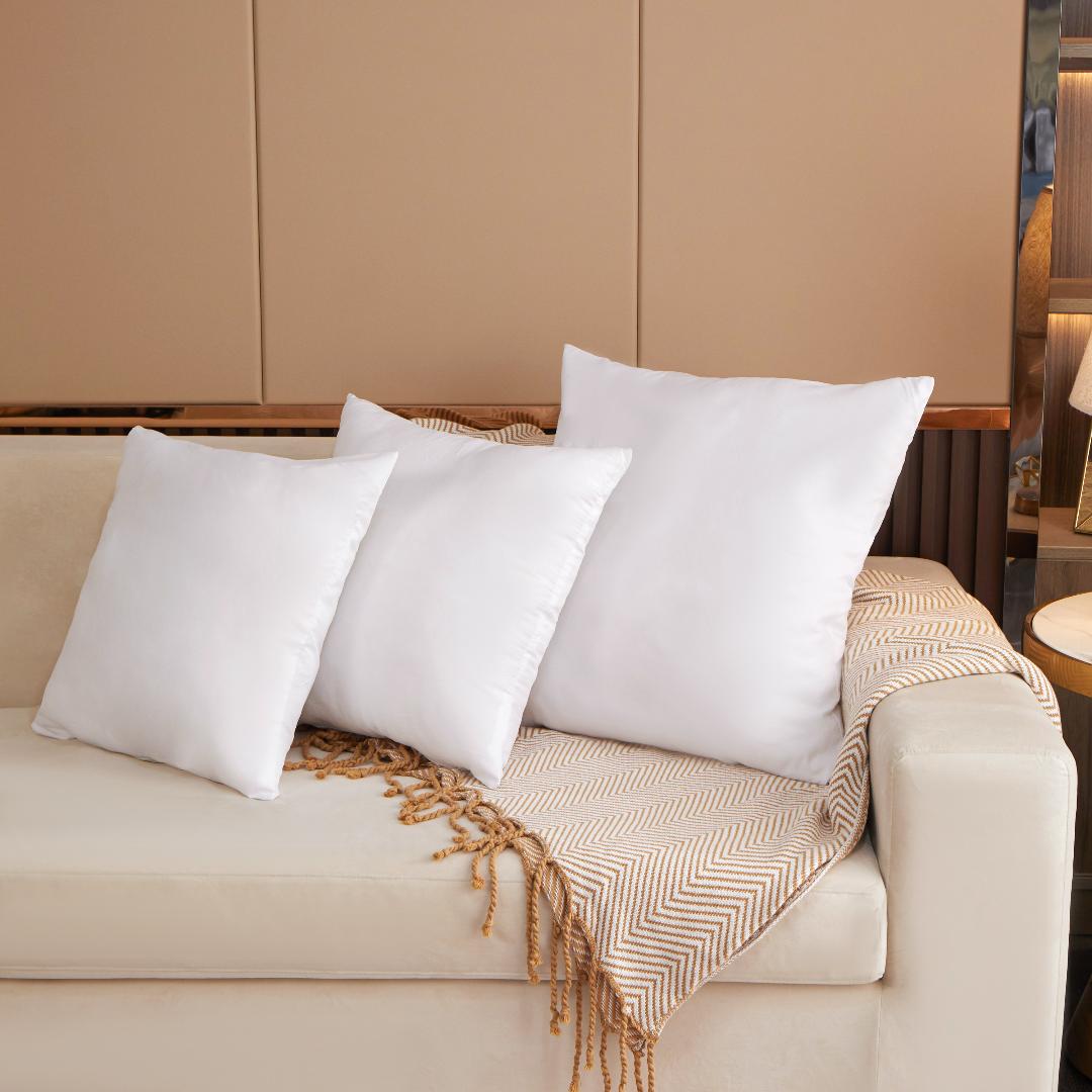4pcs Throw Pillow Inserts, Square Cushion Inner Soft Fluffy Plump Stuffer Cushion Pillow