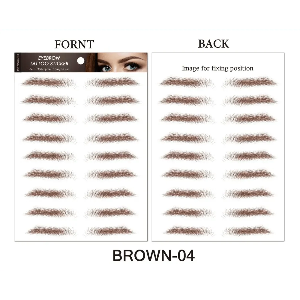 Trendy Waterproof  1 Piece Hair-liked Authentic Eyebrow Tattoo Sticker