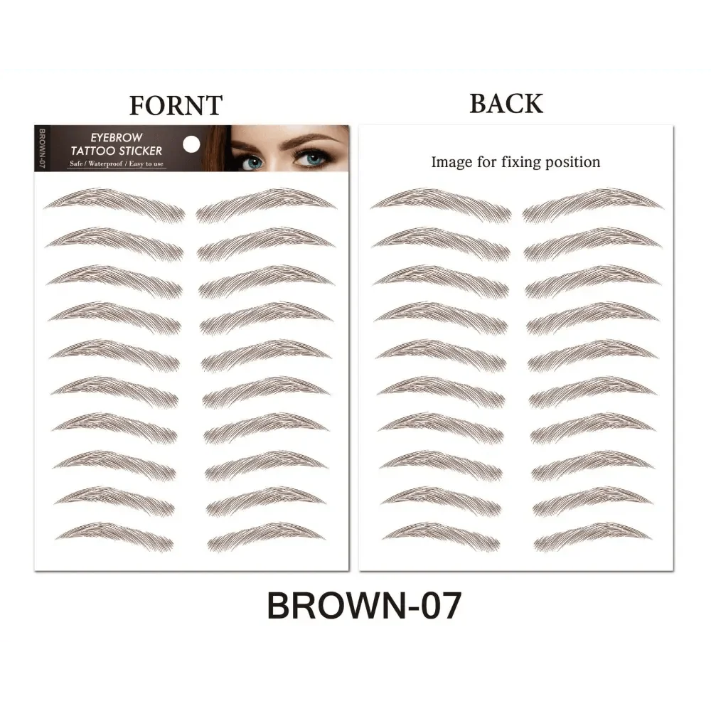 Trendy Waterproof  1 Piece Hair-liked Authentic Eyebrow Tattoo Sticker