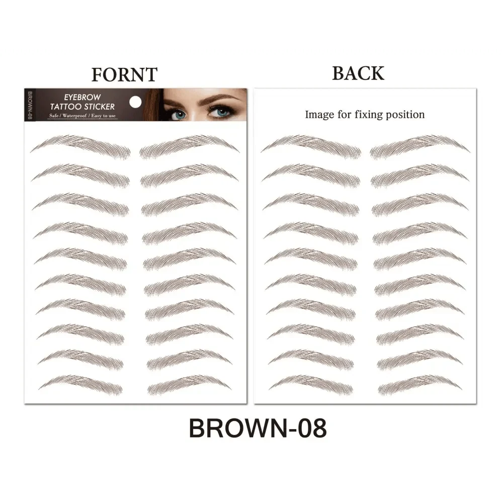 Trendy Waterproof  1 Piece Hair-liked Authentic Eyebrow Tattoo Sticker