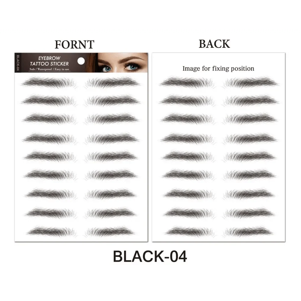 Trendy Waterproof  1 Piece Hair-liked Authentic Eyebrow Tattoo Sticker