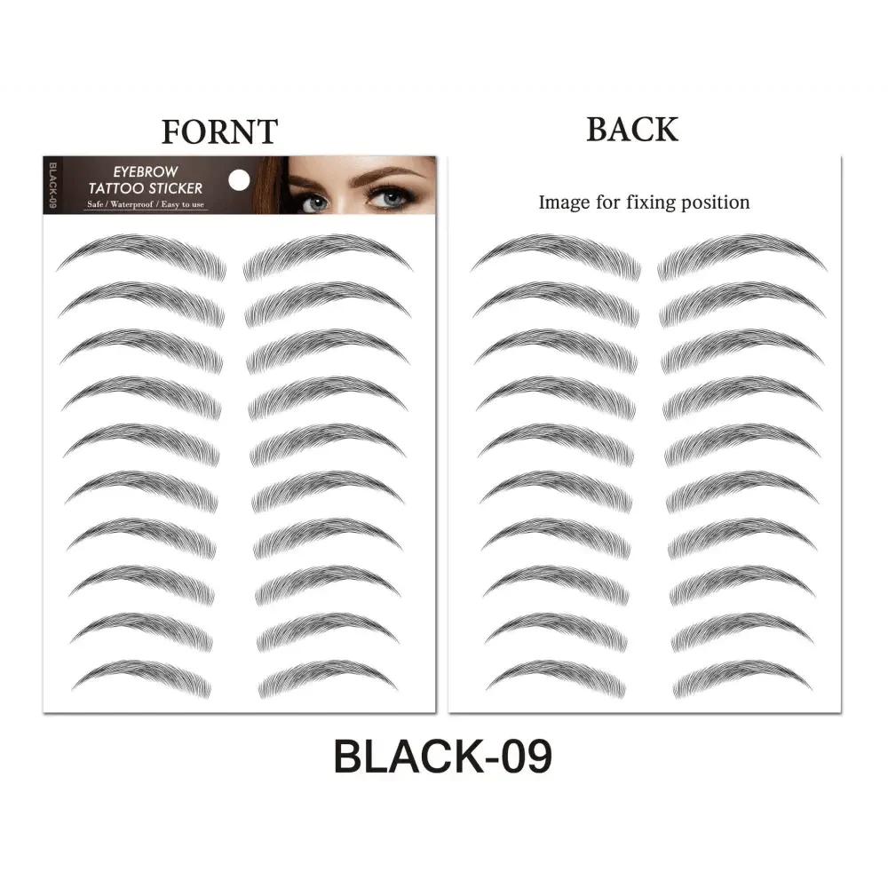 Trendy Waterproof  1 Piece Hair-liked Authentic Eyebrow Tattoo Sticker