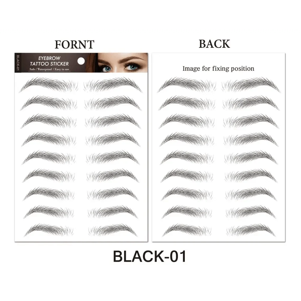 Trendy Waterproof  1 Piece Hair-liked Authentic Eyebrow Tattoo Sticker