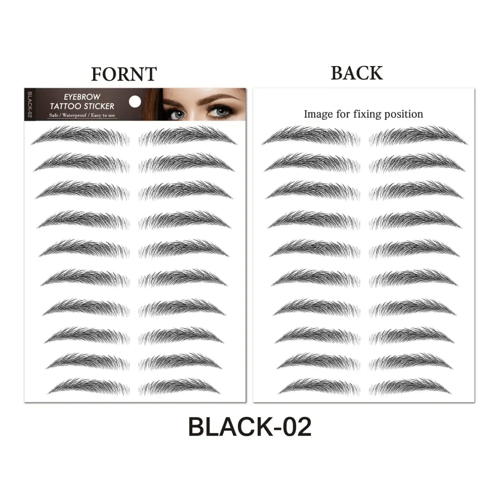 Trendy Waterproof  1 Piece Hair-liked Authentic Eyebrow Tattoo Sticker