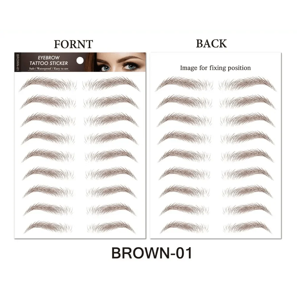 Trendy Waterproof  1 Piece Hair-liked Authentic Eyebrow Tattoo Sticker