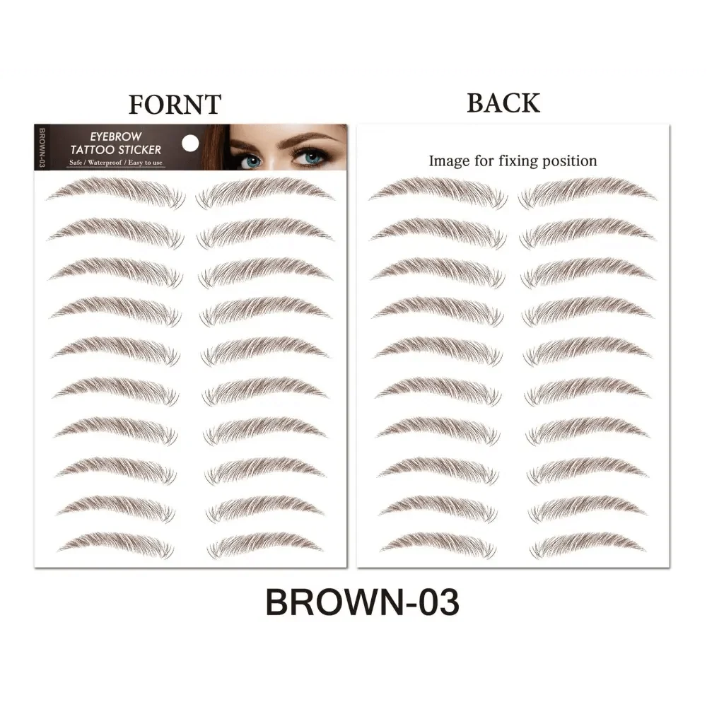 Trendy Waterproof  1 Piece Hair-liked Authentic Eyebrow Tattoo Sticker