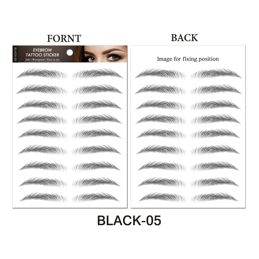 Trendy Waterproof  1 Piece Hair-liked Authentic Eyebrow Tattoo Sticker