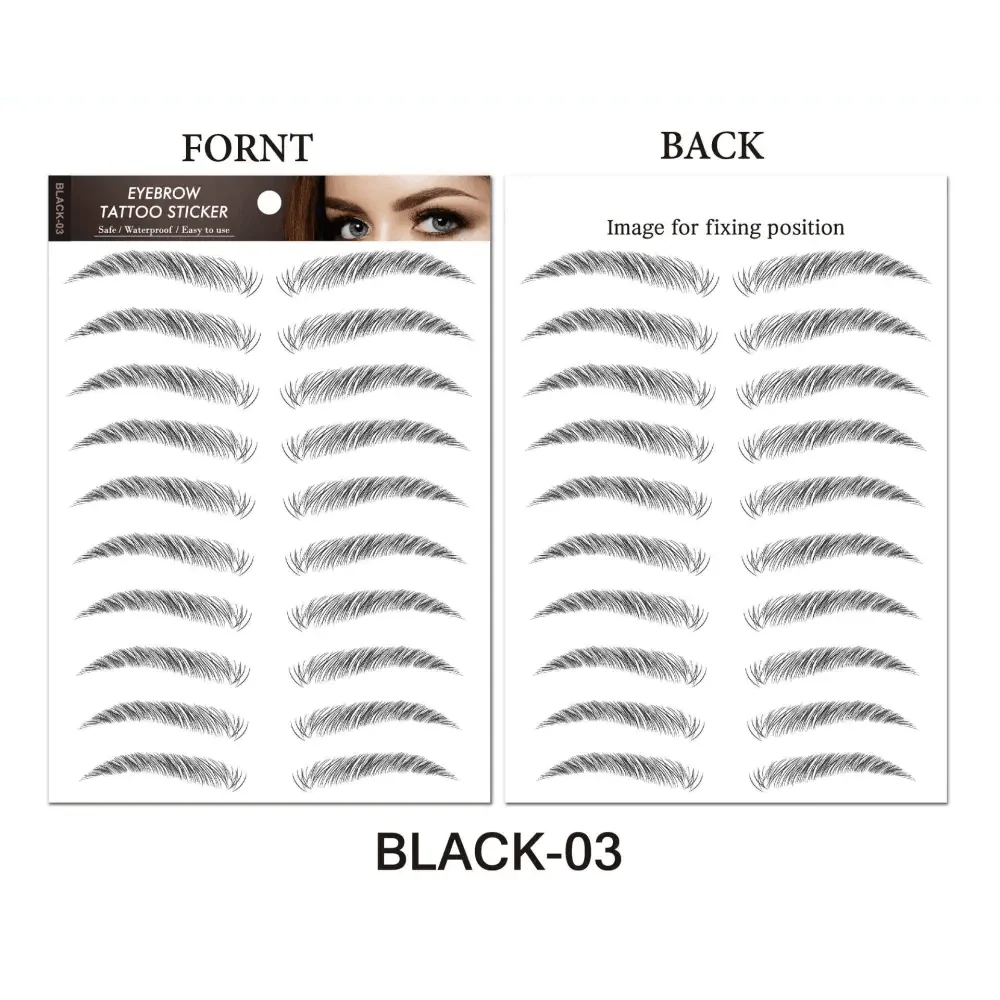 Trendy Waterproof  1 Piece Hair-liked Authentic Eyebrow Tattoo Sticker