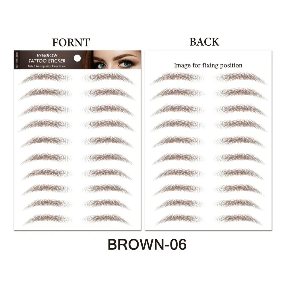 Trendy Waterproof  1 Piece Hair-liked Authentic Eyebrow Tattoo Sticker