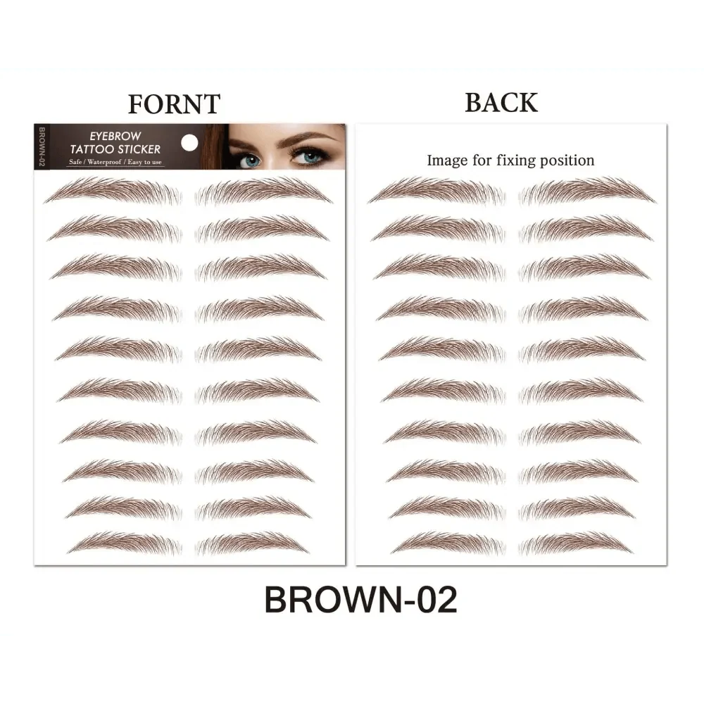 Trendy Waterproof  1 Piece Hair-liked Authentic Eyebrow Tattoo Sticker