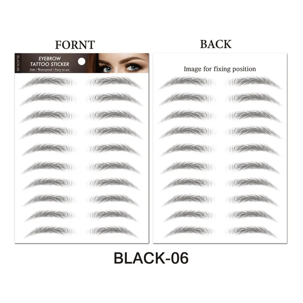 Trendy Waterproof  1 Piece Hair-liked Authentic Eyebrow Tattoo Sticker