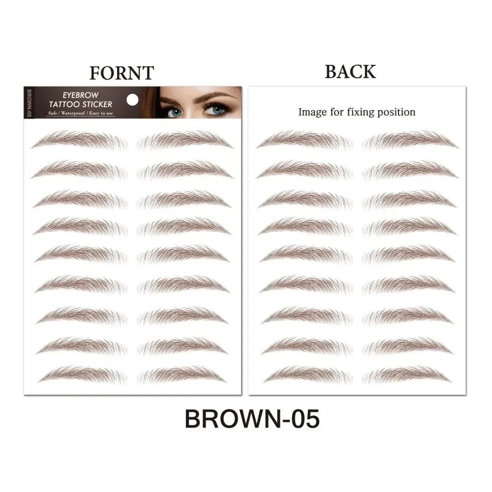 Trendy Waterproof  1 Piece Hair-liked Authentic Eyebrow Tattoo Sticker