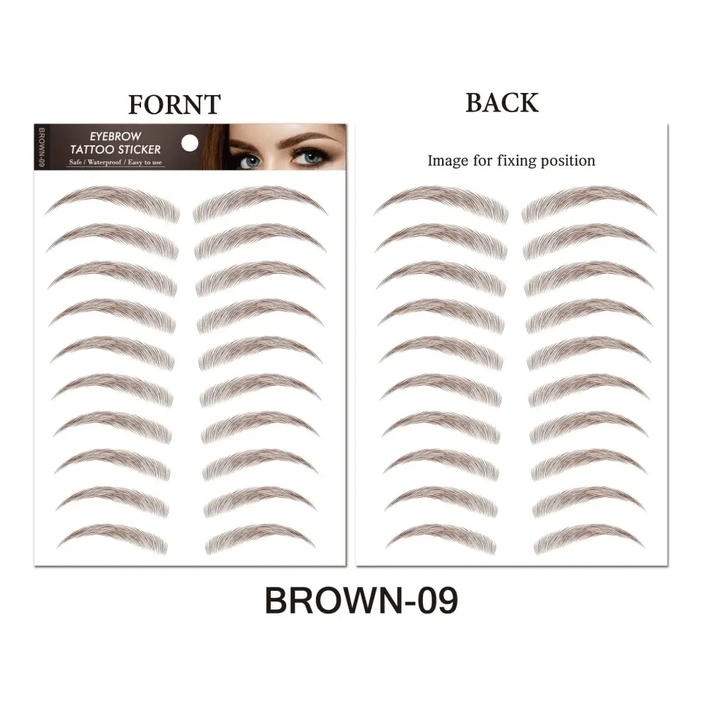 Trendy Waterproof  1 Piece Hair-liked Authentic Eyebrow Tattoo Sticker