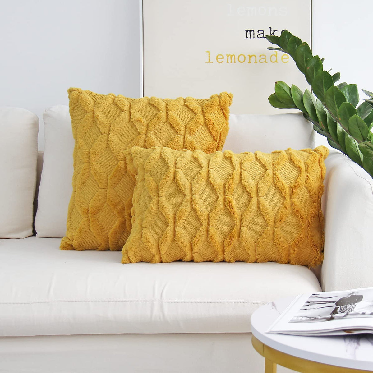 Pack of 2 bundle One 18"x18" with a matching color of one 12"x20" Square and rectangle combo set